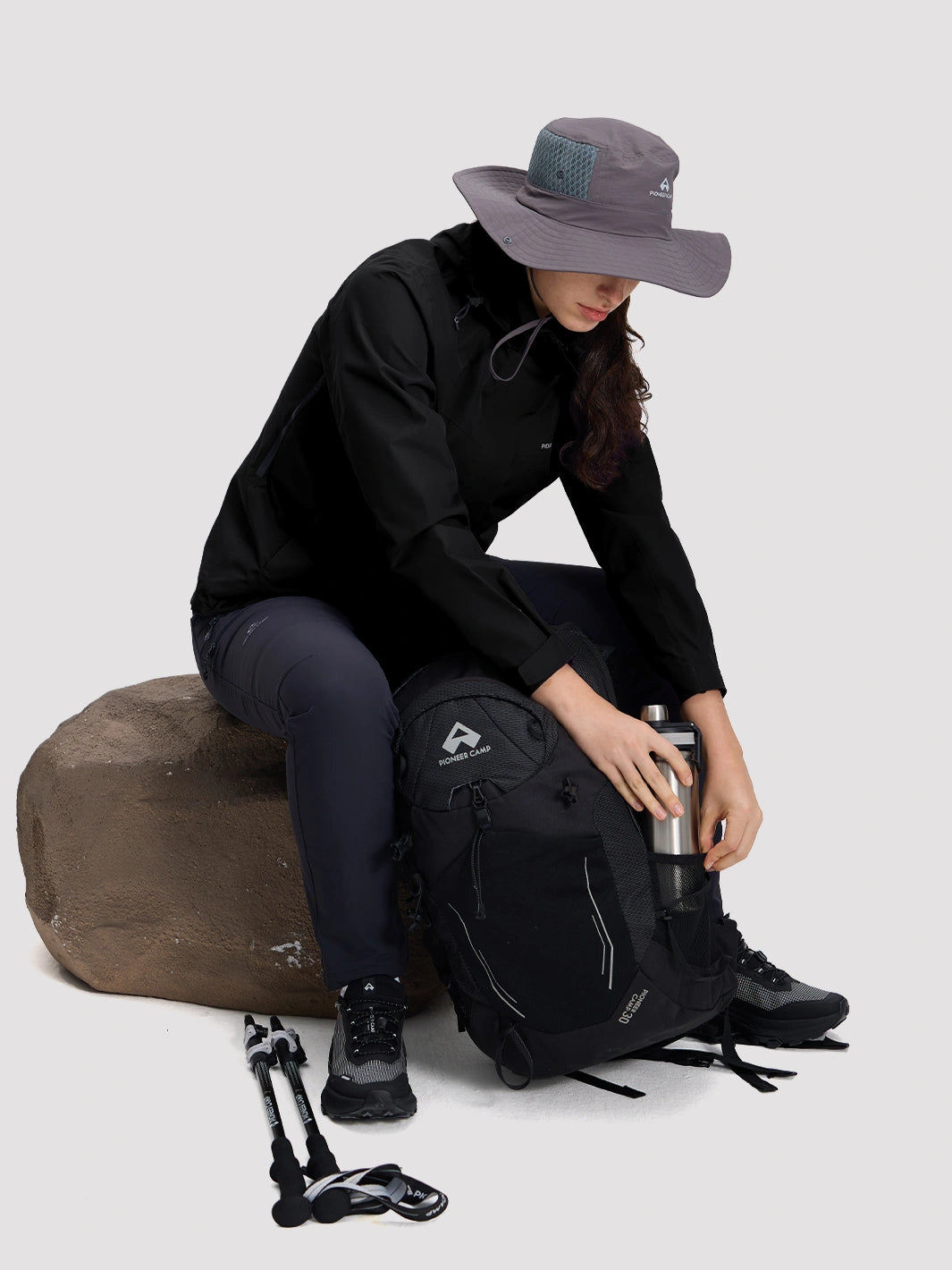 Women's Waterproof Packable Rain Jacket PIONEER CAMP
