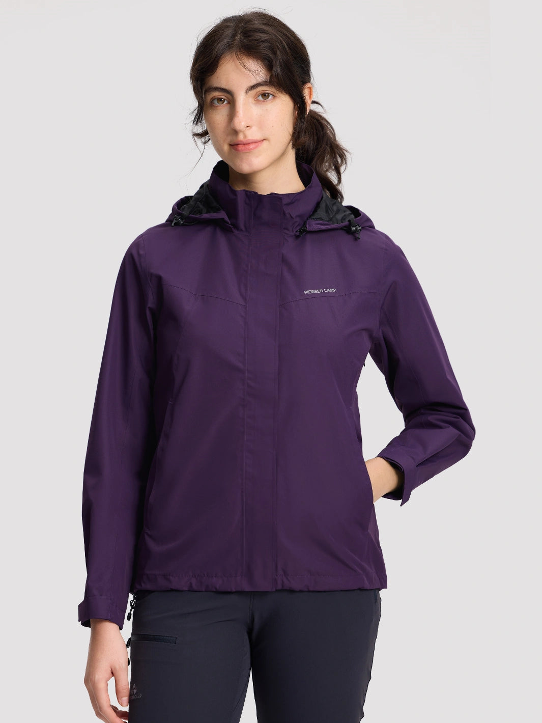 Women's Waterproof Packable Rain Jacket PIONEER CAMP