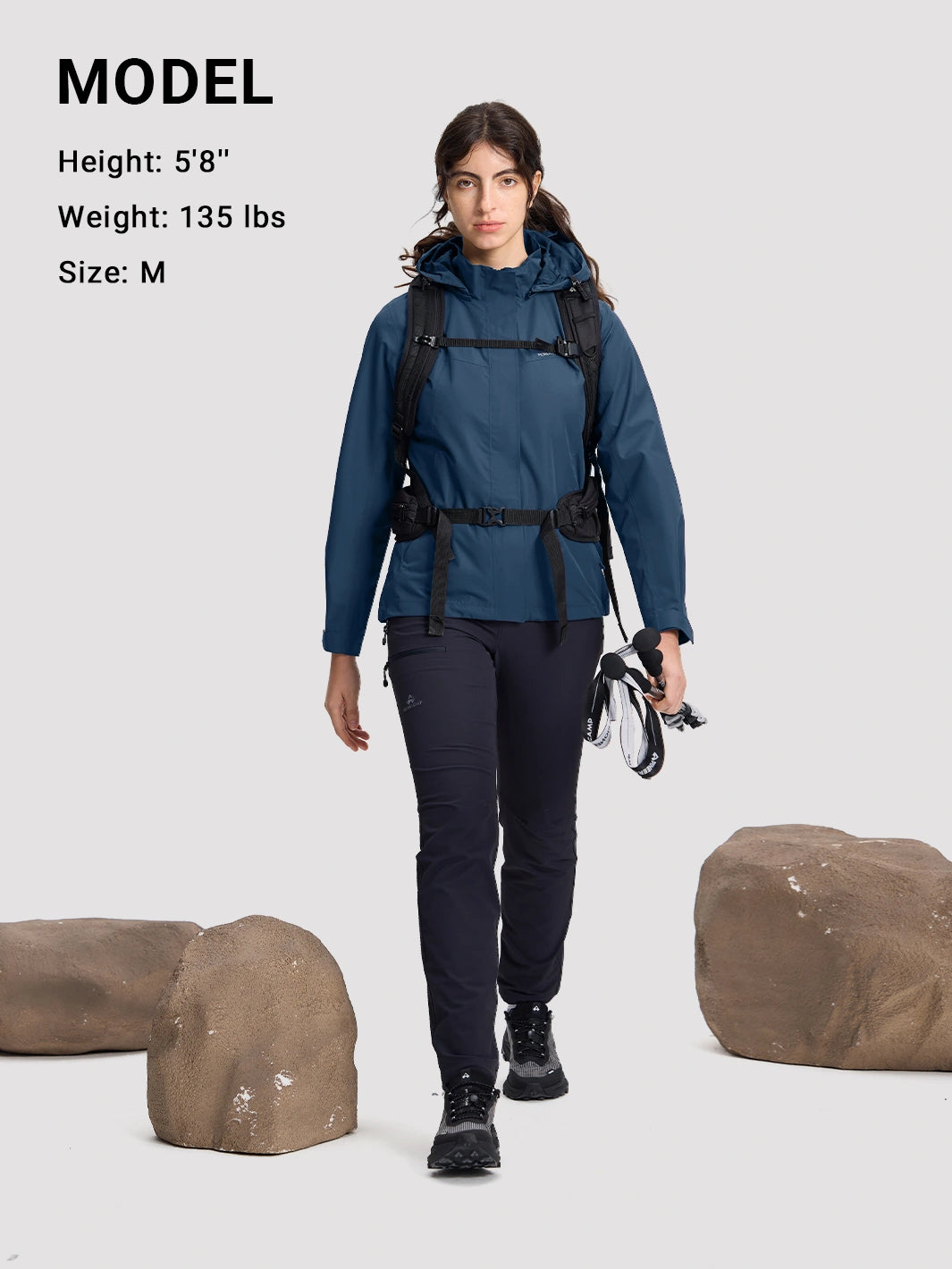 Women's Waterproof Packable Rain Jacket PIONEER CAMP