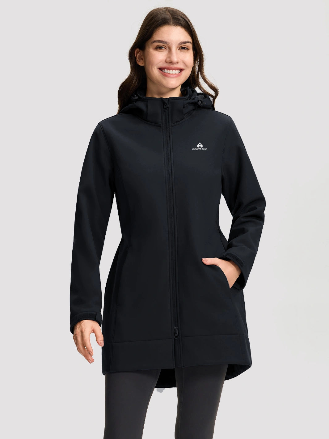 Women's Fleece-Lined Softshell Jacket with Removable Hood