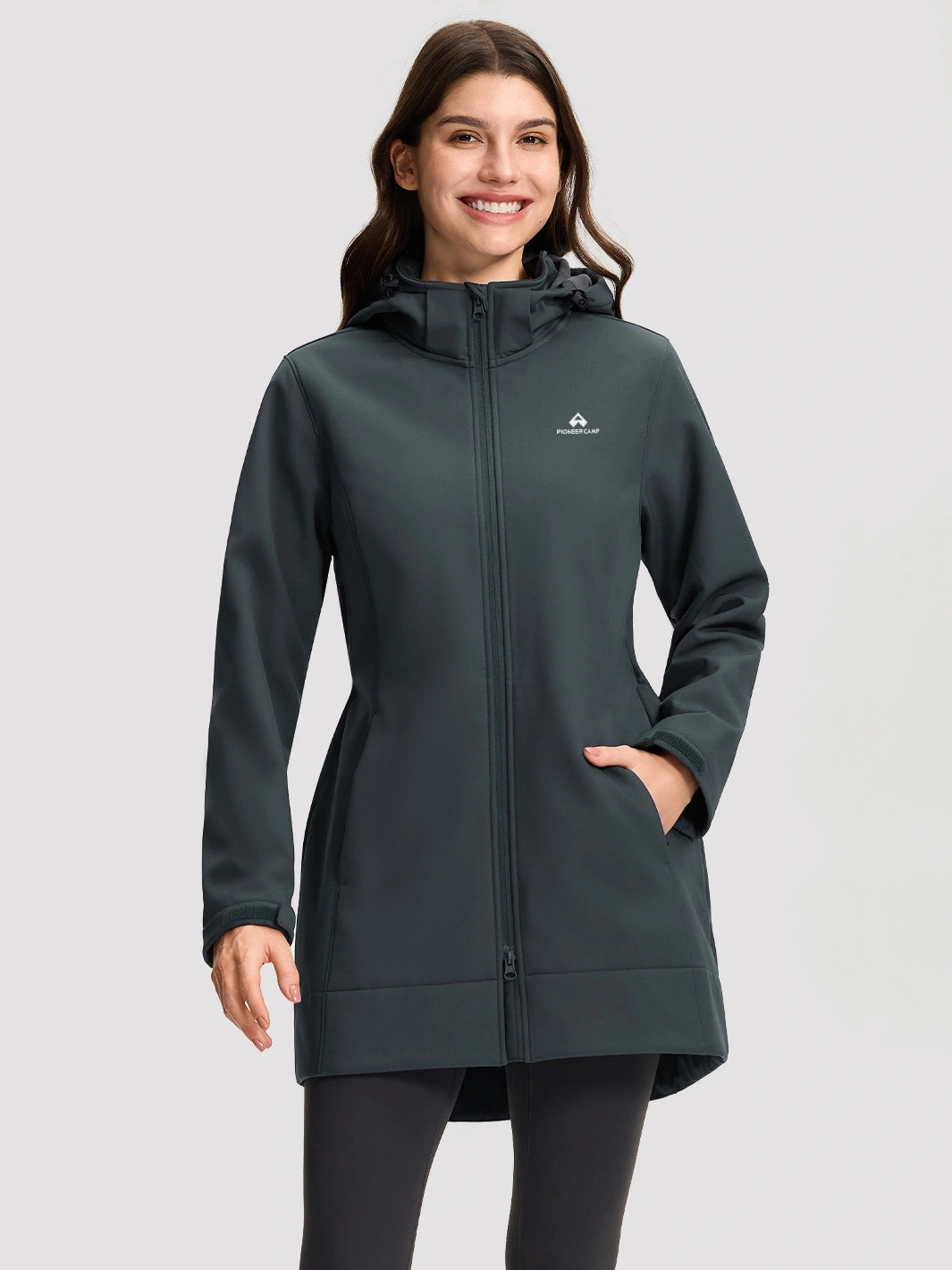 Women's Fleece-Lined Softshell Jacket with Removable Hood
