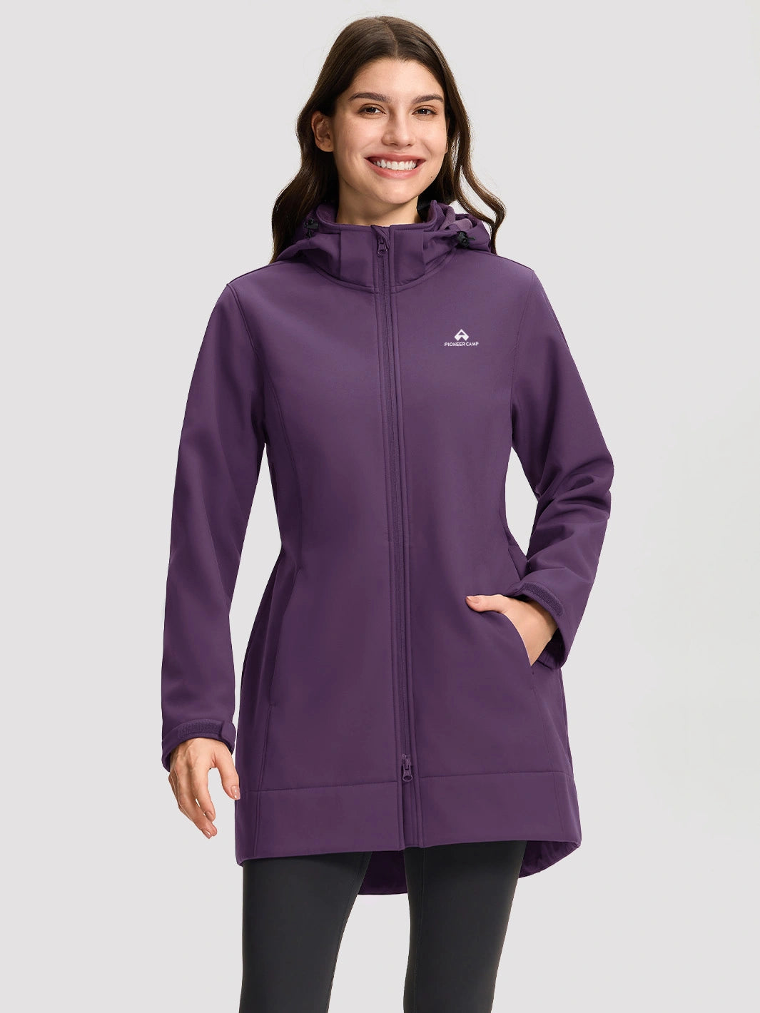 Women's Fleece-Lined Softshell Jacket with Removable Hood