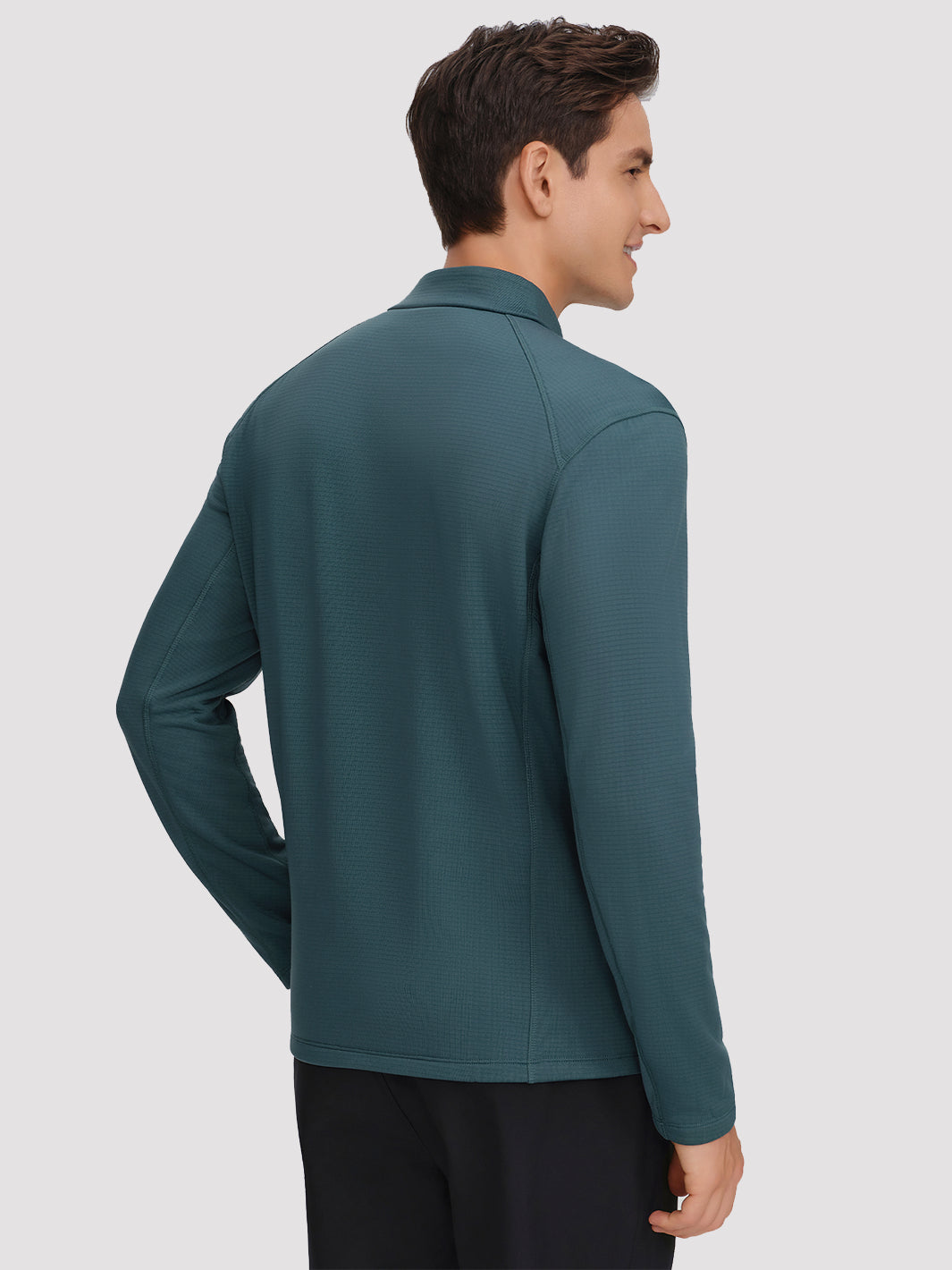 Men's Lightweight 1/4-Zip Grid Fleece Jacket