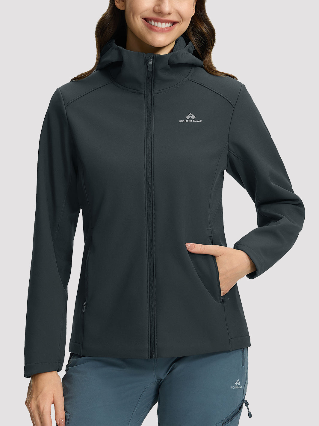 Wasserdichte Fleece-gefütterte Softshelljacke für Damen
