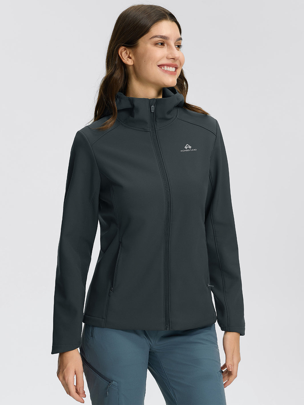Wasserdichte Fleece-gefütterte Softshelljacke für Damen