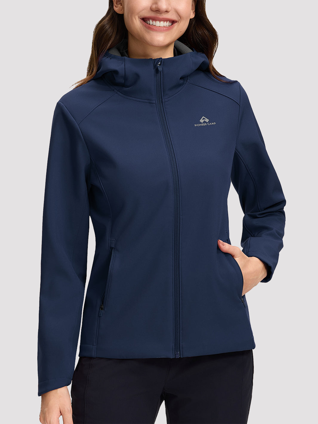 Wasserdichte Fleece-gefütterte Softshelljacke für Damen