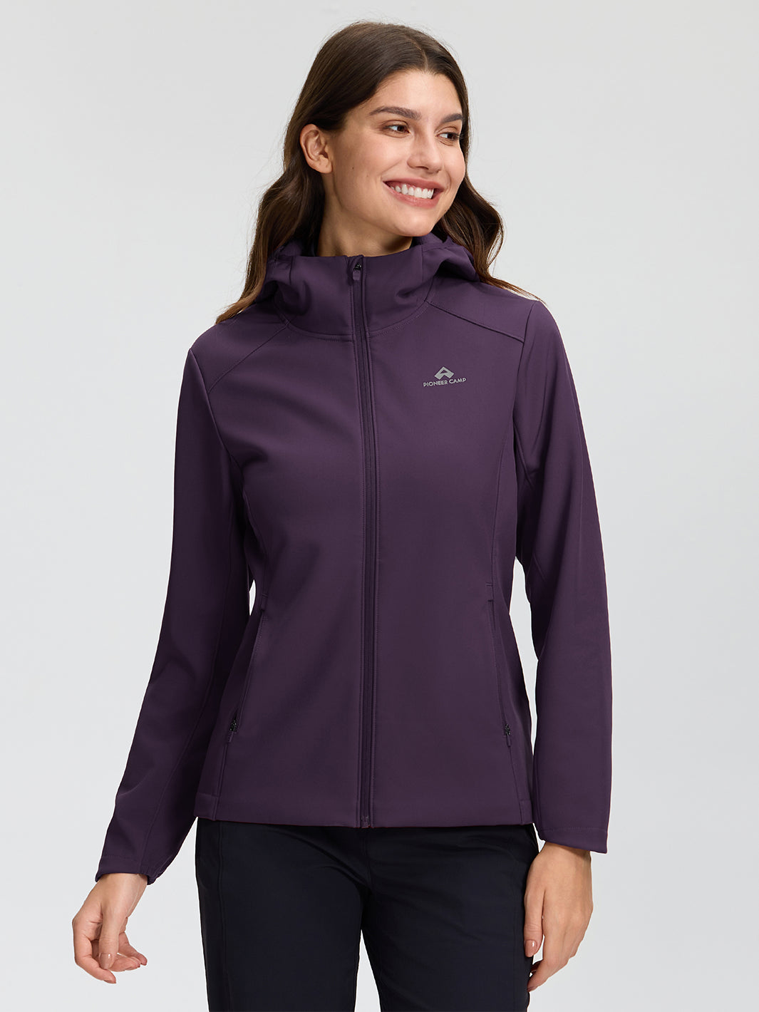 Wasserdichte Fleece-gefütterte Softshelljacke für Damen