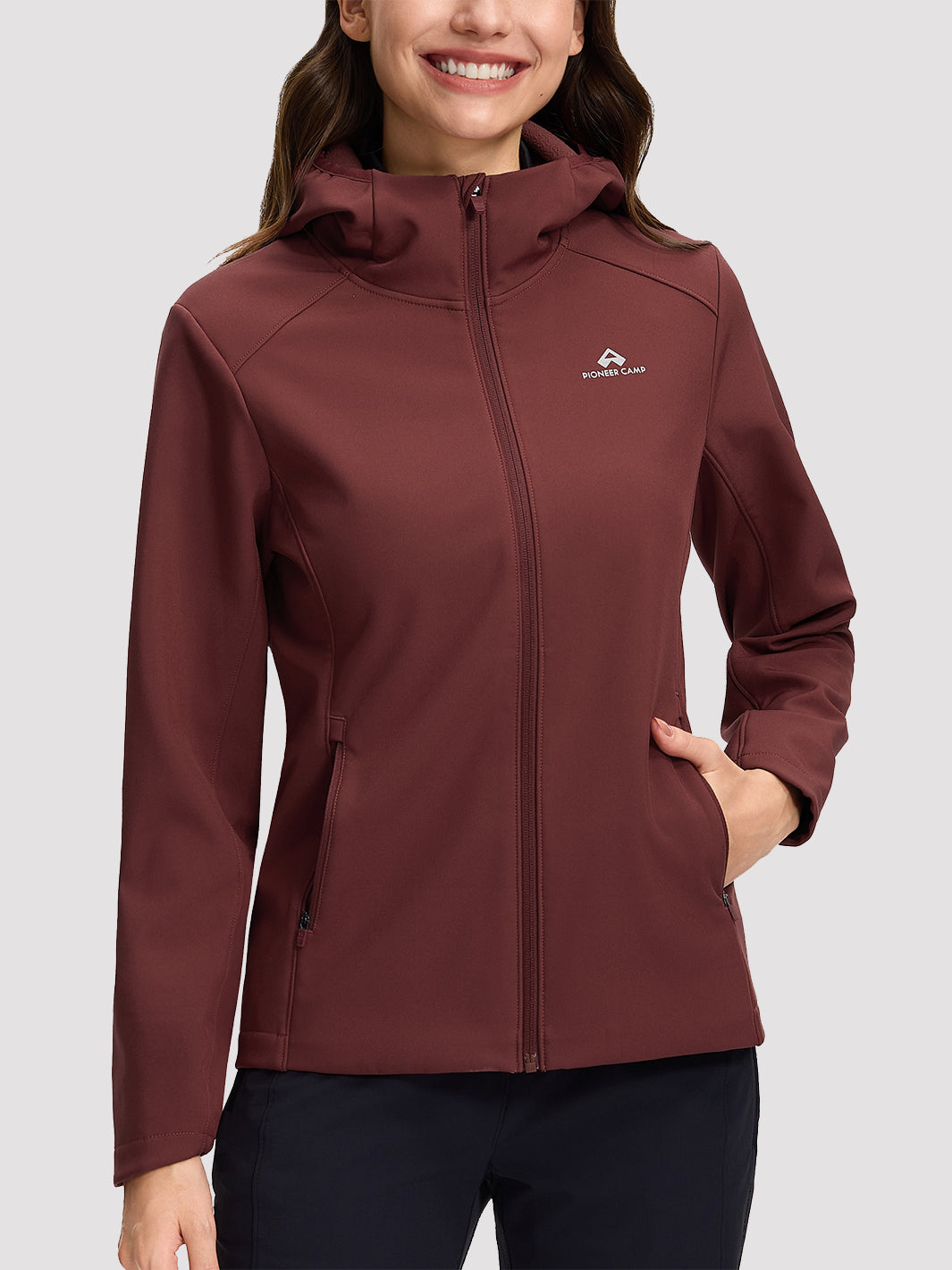Wasserdichte Fleece-gefütterte Softshelljacke für Damen