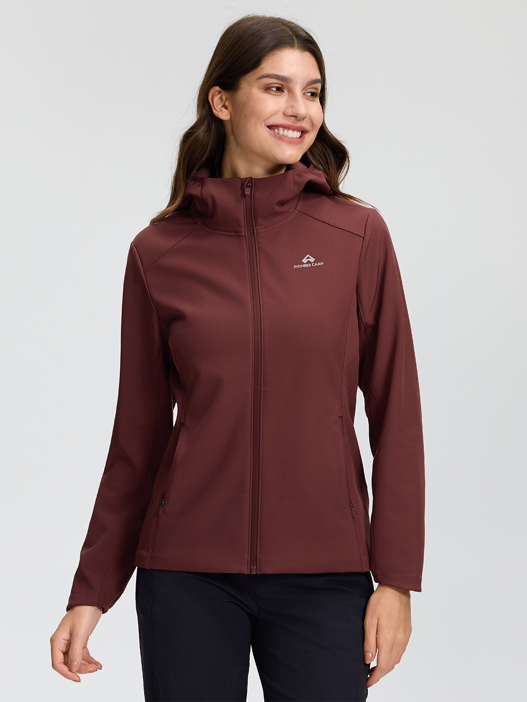 Wasserdichte Fleece-gefütterte Softshelljacke für Damen