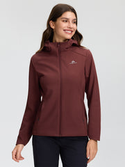 Wasserdichte Fleece-gefütterte Softshelljacke für Damen