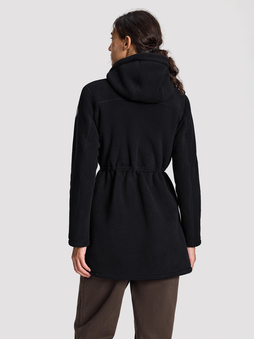 Women's 400G Double-Faced Fleece Long Hooded Jacket PIONEER CAMP