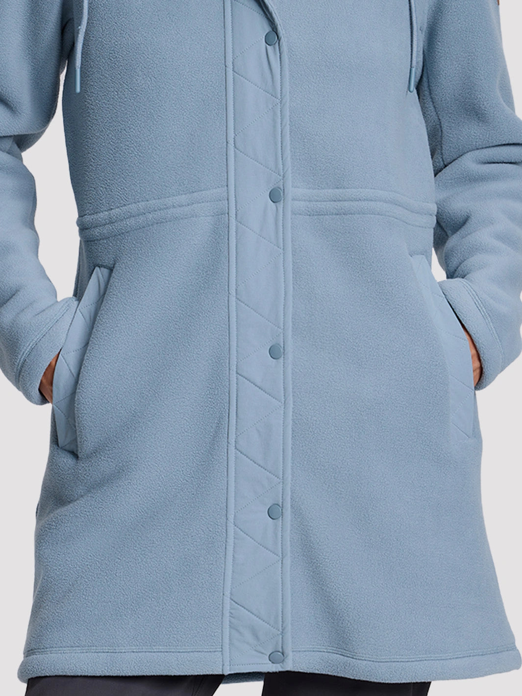 Women's 400G Double-Faced Fleece Long Hooded Jacket PIONEER CAMP