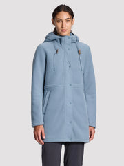 Women's 400G Double-Faced Fleece Long Hooded Jacket PIONEER CAMP