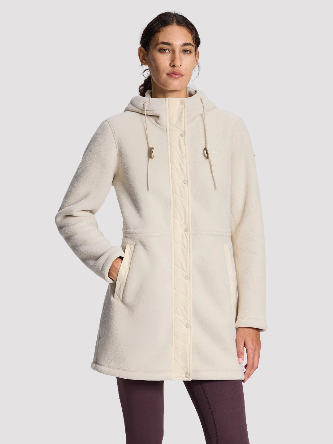 Women's 400G Double-Faced Fleece Long Hooded Jacket PIONEER CAMP