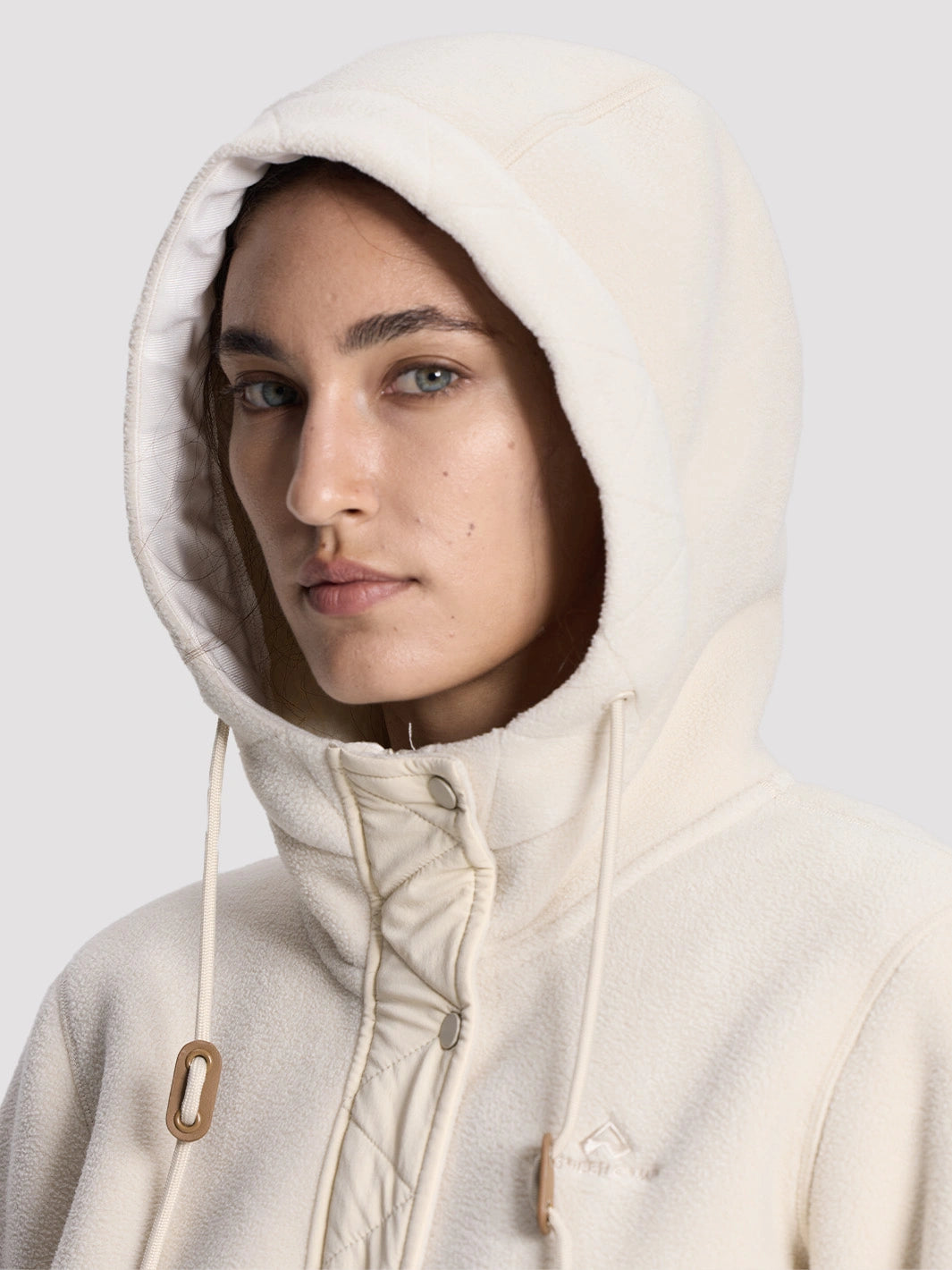 Women's 400G Double-Faced Fleece Long Hooded Jacket PIONEER CAMP