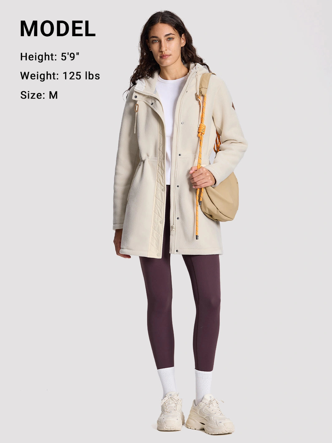 Women's 400G Double-Faced Fleece Long Hooded Jacket PIONEER CAMP