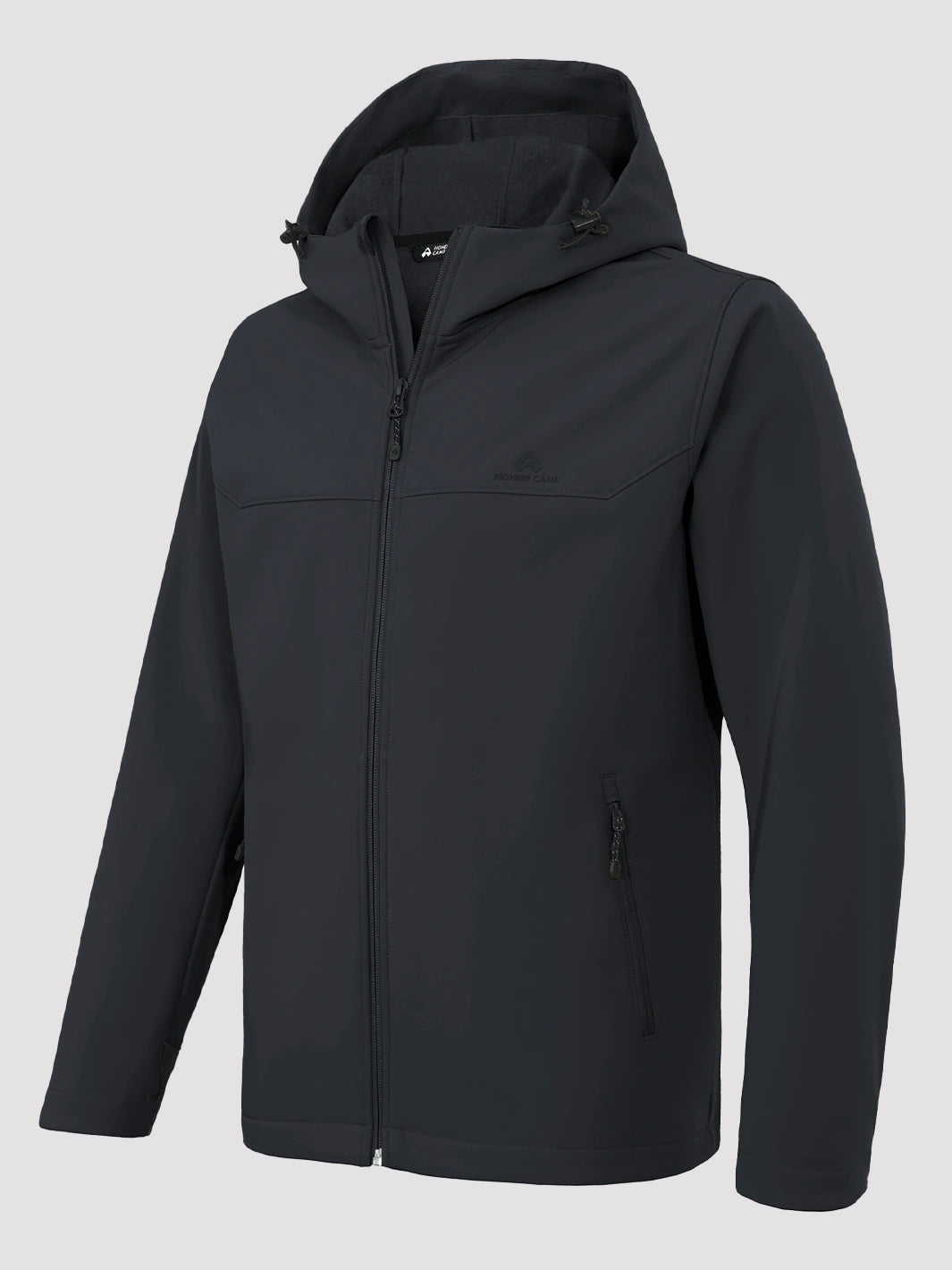 Men's Waterproof Fleece-Lined Softshell Hooded Jacket