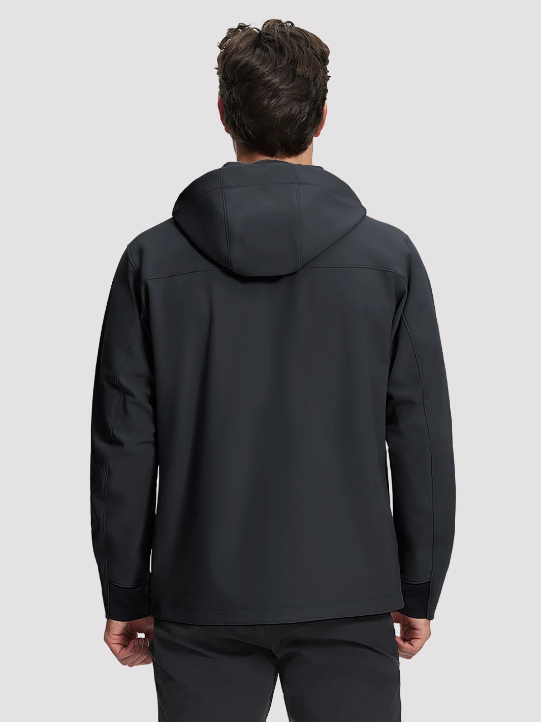 Men's Waterproof Fleece-Lined Softshell Hooded Jacket