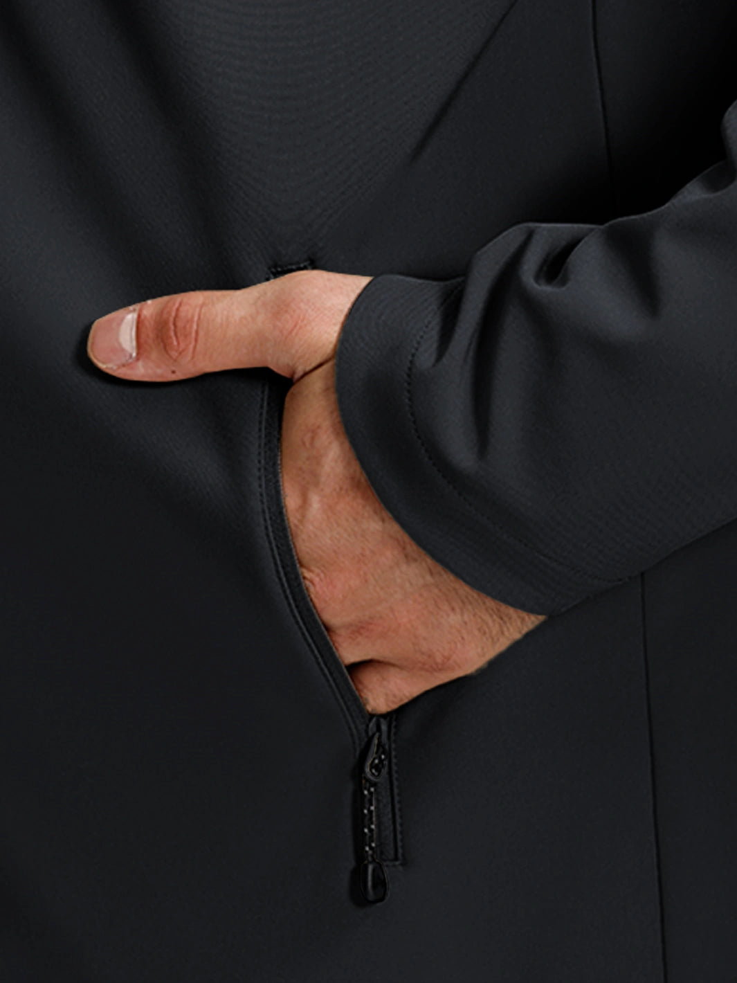Men's Waterproof Fleece-Lined Softshell Hooded Jacket