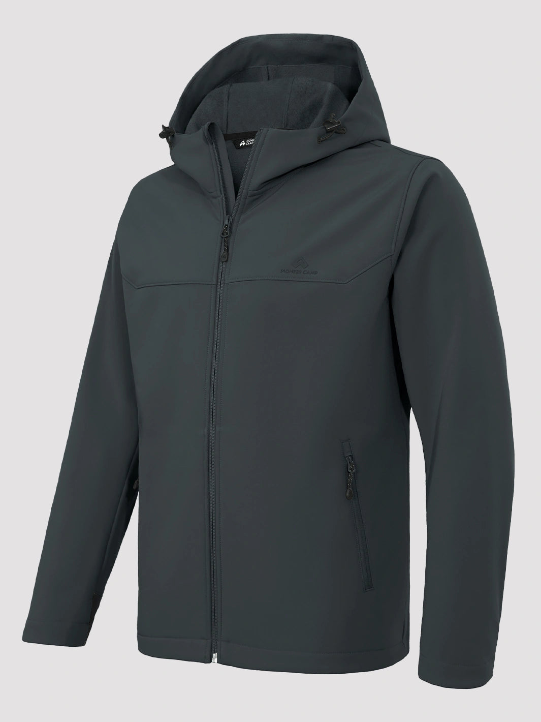 Men's Waterproof Fleece-Lined Softshell Hooded Jacket