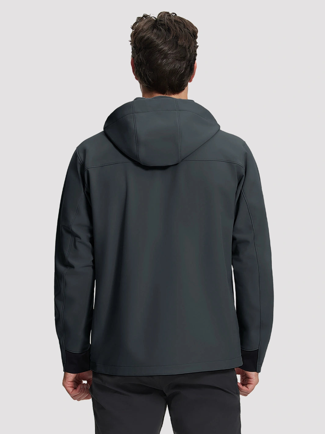 Men's Waterproof Fleece-Lined Softshell Hooded Jacket