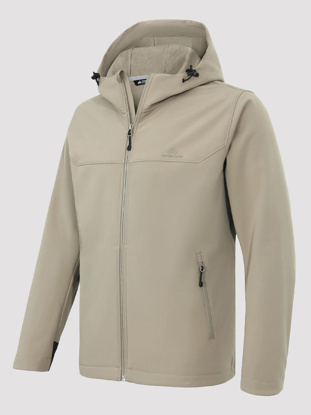 Men's Waterproof Fleece-Lined Softshell Hooded Jacket