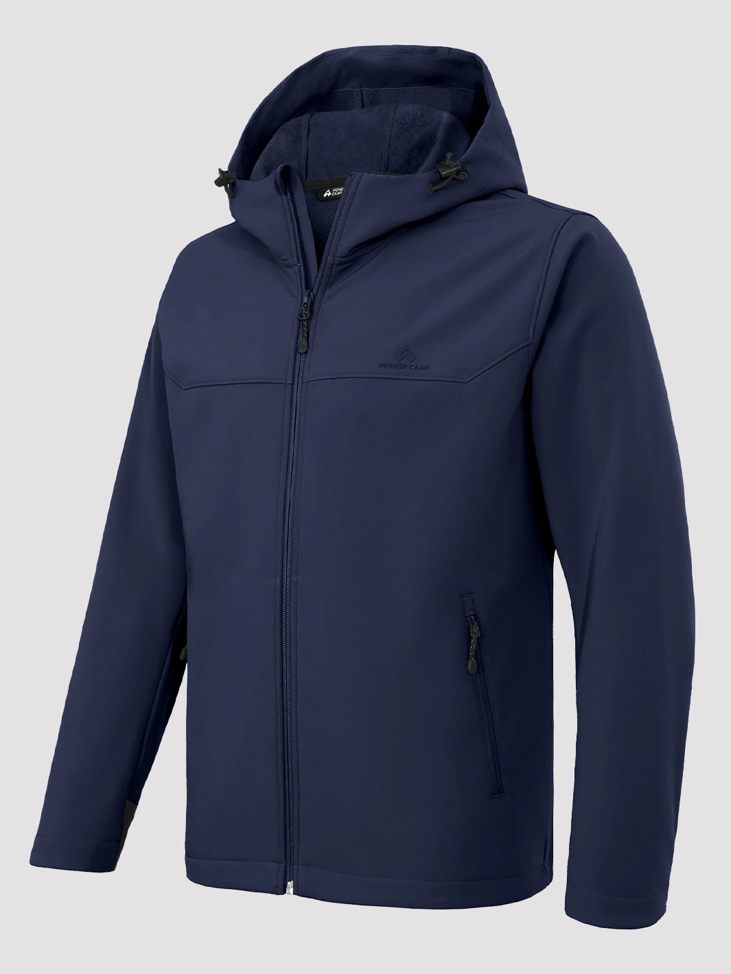 Men's Waterproof Fleece-Lined Softshell Hooded Jacket