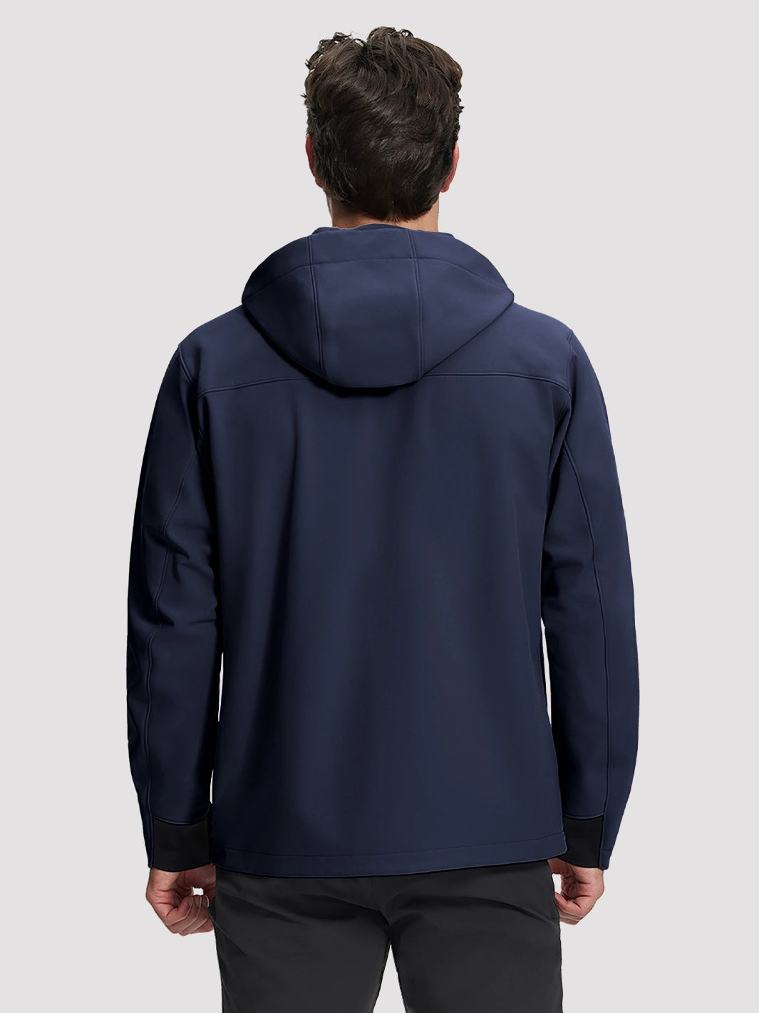 Men's Waterproof Fleece-Lined Softshell Hooded Jacket
