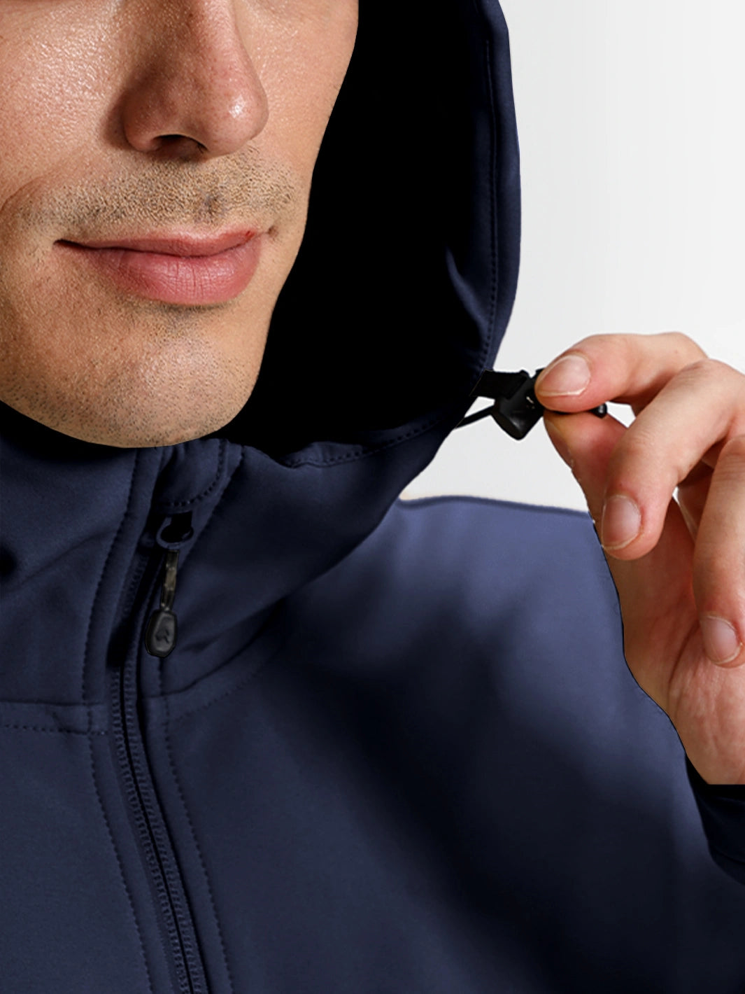 Men's Waterproof Fleece-Lined Softshell Hooded Jacket
