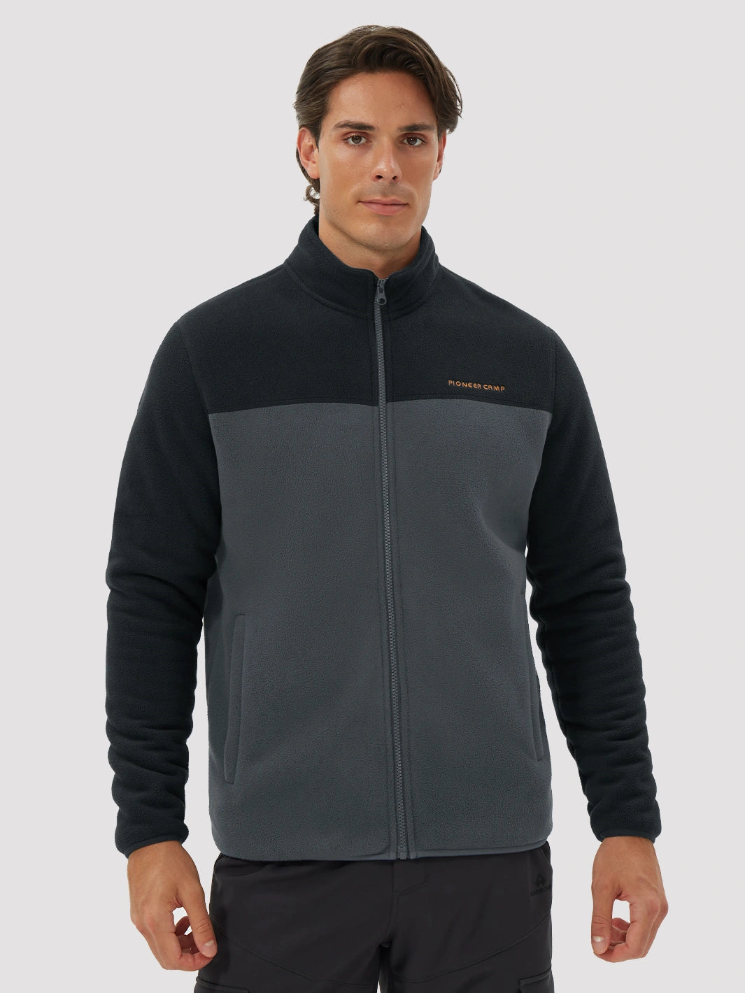 Men's Sherpa-Lined Polar Fleece Full-Zip Winter Jacket