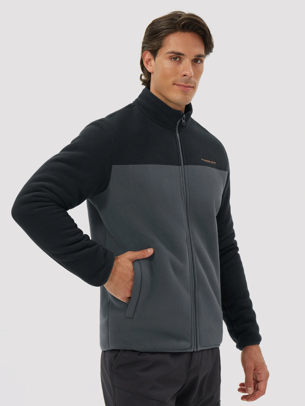 Men's Sherpa-Lined Polar Fleece Full-Zip Winter Jacket