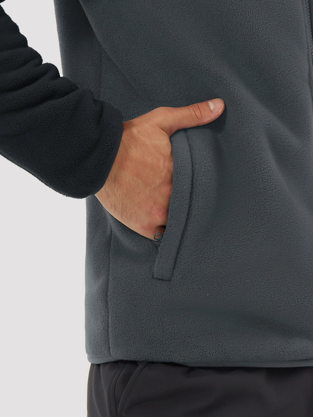 Men's Sherpa-Lined Polar Fleece Full-Zip Winter Jacket