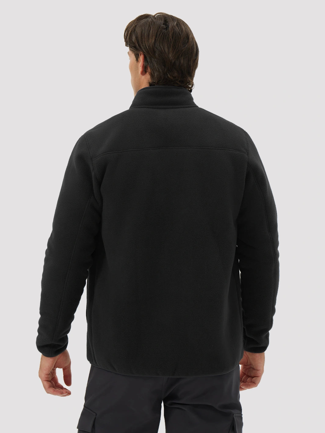 Men's Sherpa-Lined Polar Fleece Full-Zip Winter Jacket
