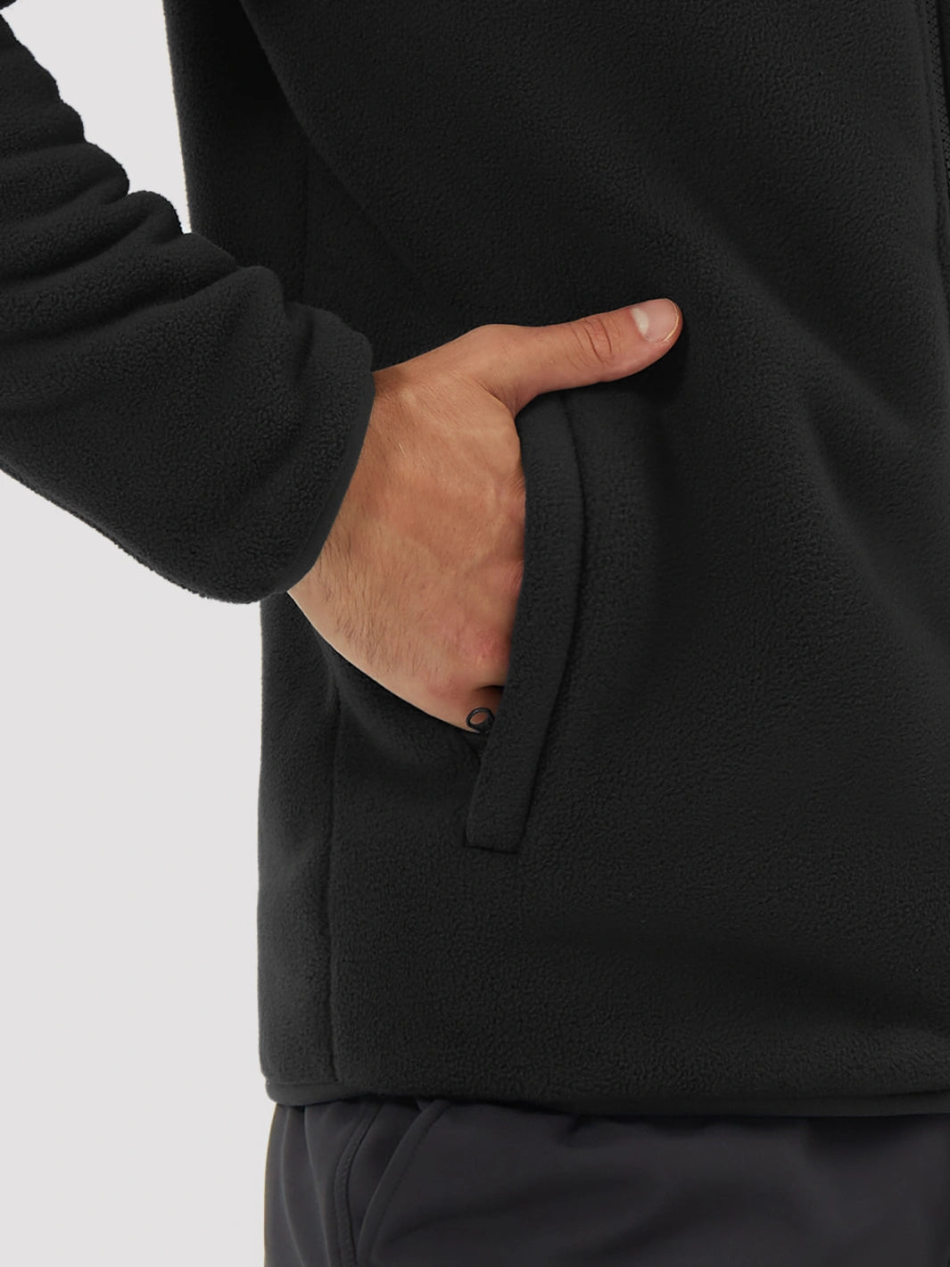 Men's Sherpa-Lined Polar Fleece Full-Zip Winter Jacket