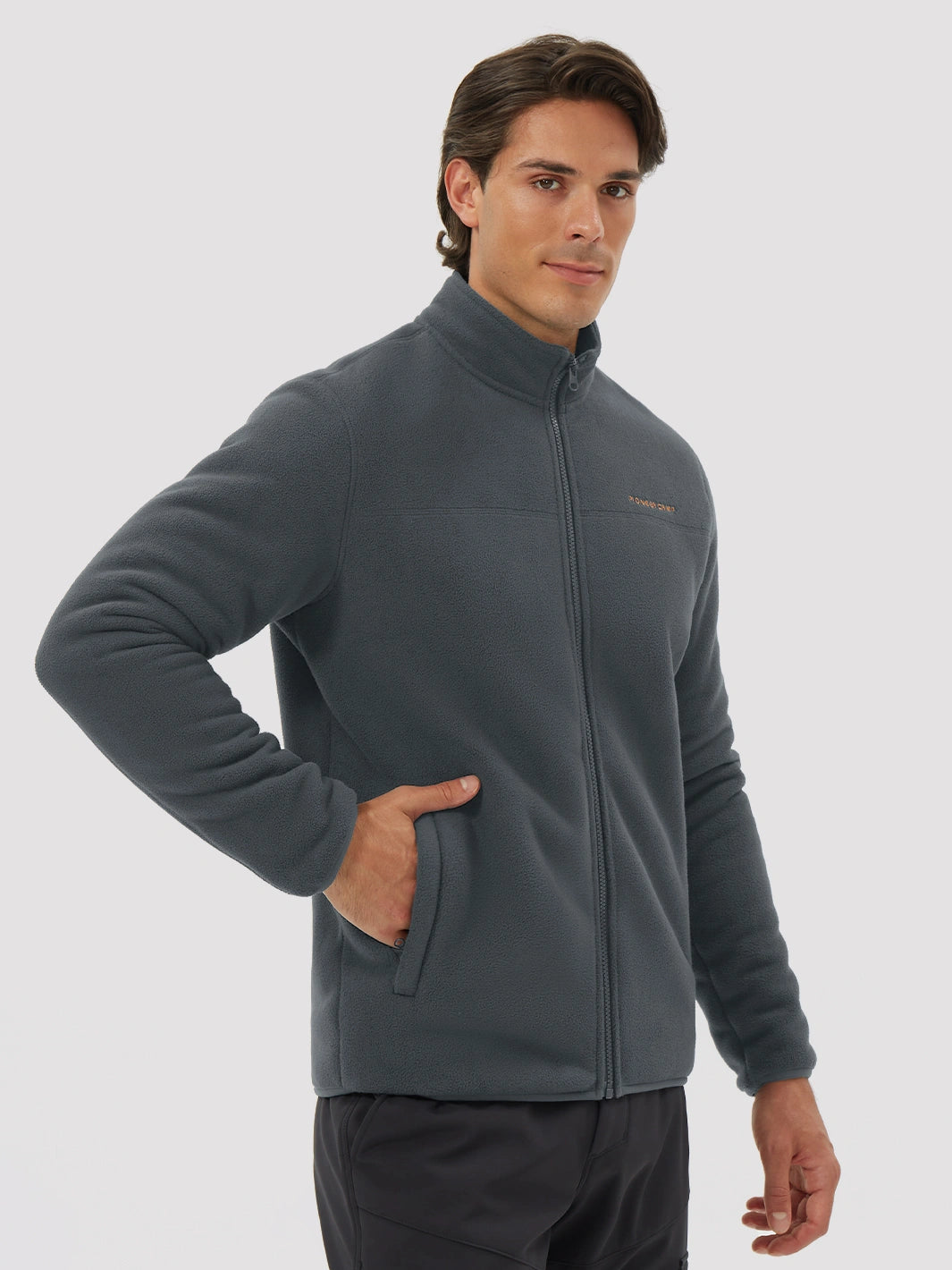 Men's Sherpa-Lined Polar Fleece Full-Zip Winter Jacket