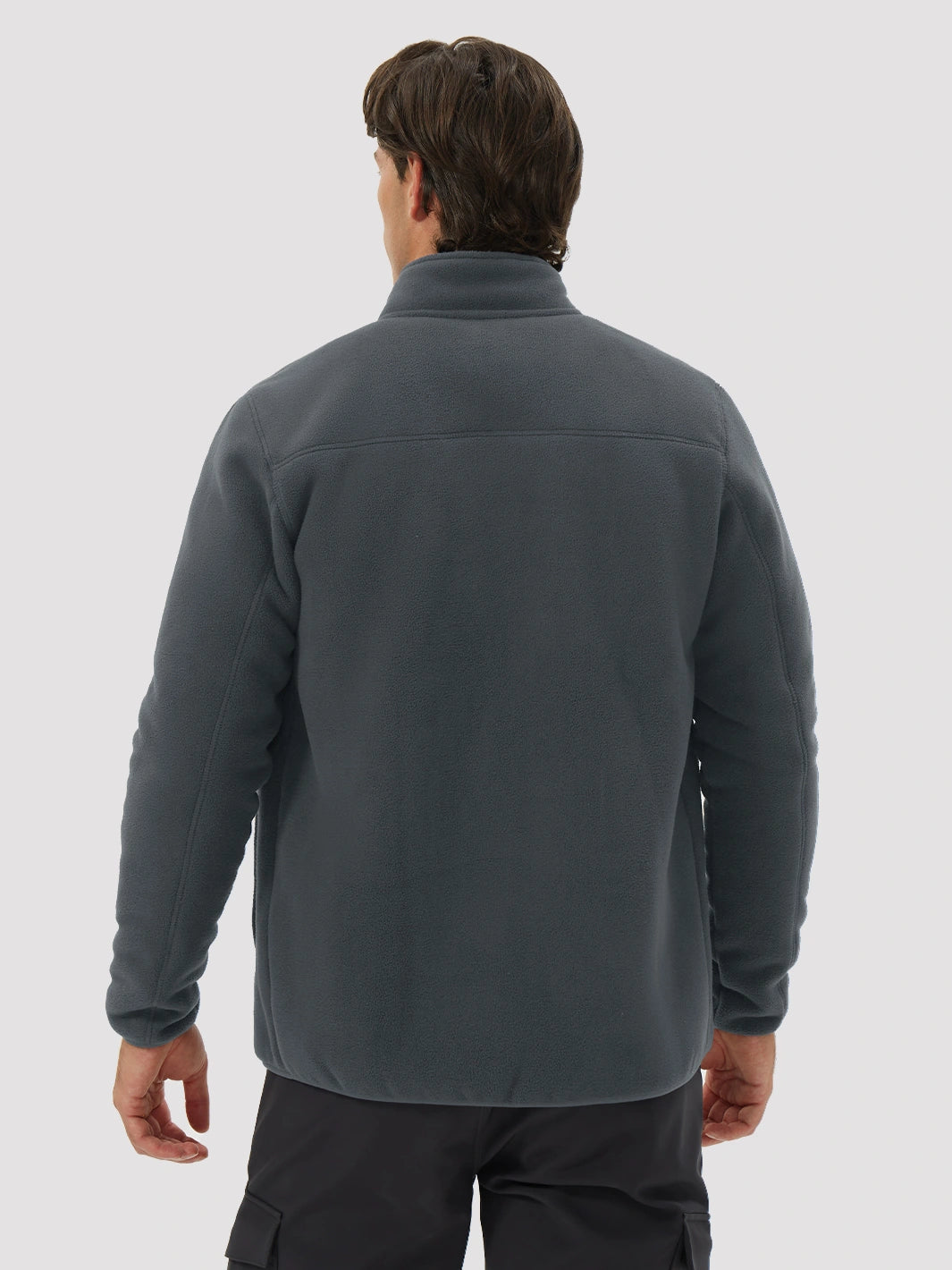 Men's Sherpa-Lined Polar Fleece Full-Zip Winter Jacket