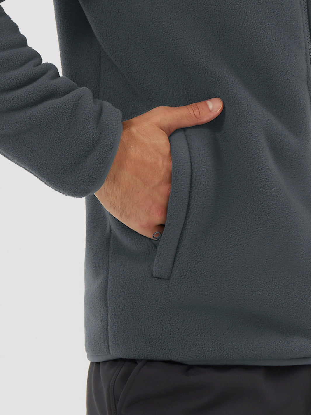 Men's Sherpa-Lined Polar Fleece Full-Zip Winter Jacket