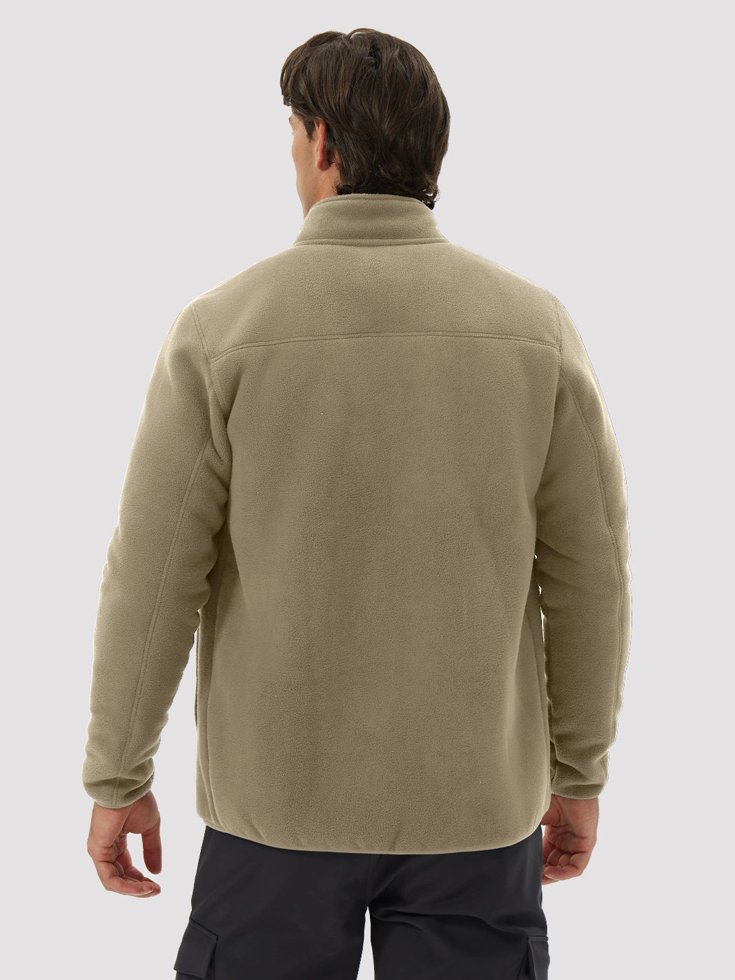Men's Sherpa-Lined Polar Fleece Full-Zip Winter Jacket