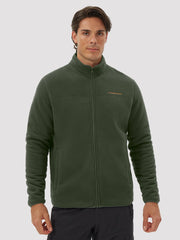 Men's Sherpa-Lined Polar Fleece Full-Zip Winter Jacket