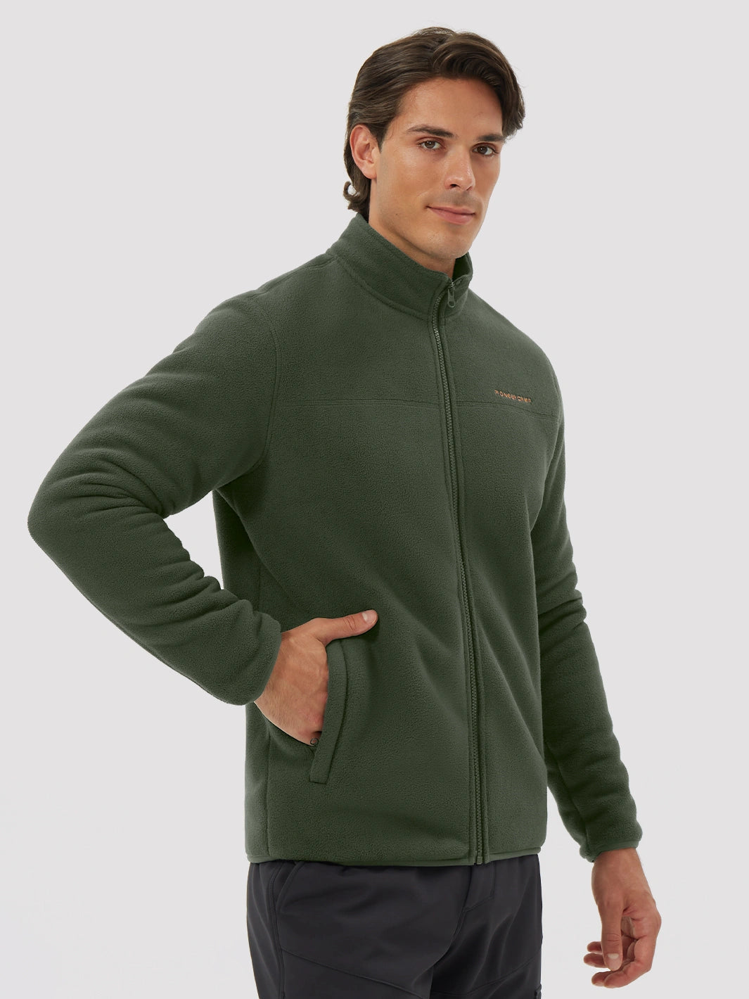 Men's Sherpa-Lined Polar Fleece Full-Zip Winter Jacket