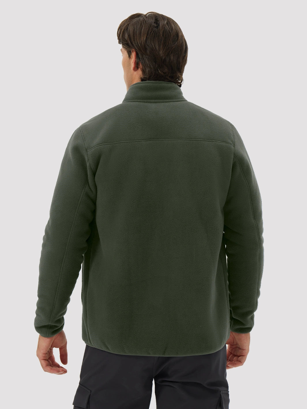 Men's Sherpa-Lined Polar Fleece Full-Zip Winter Jacket