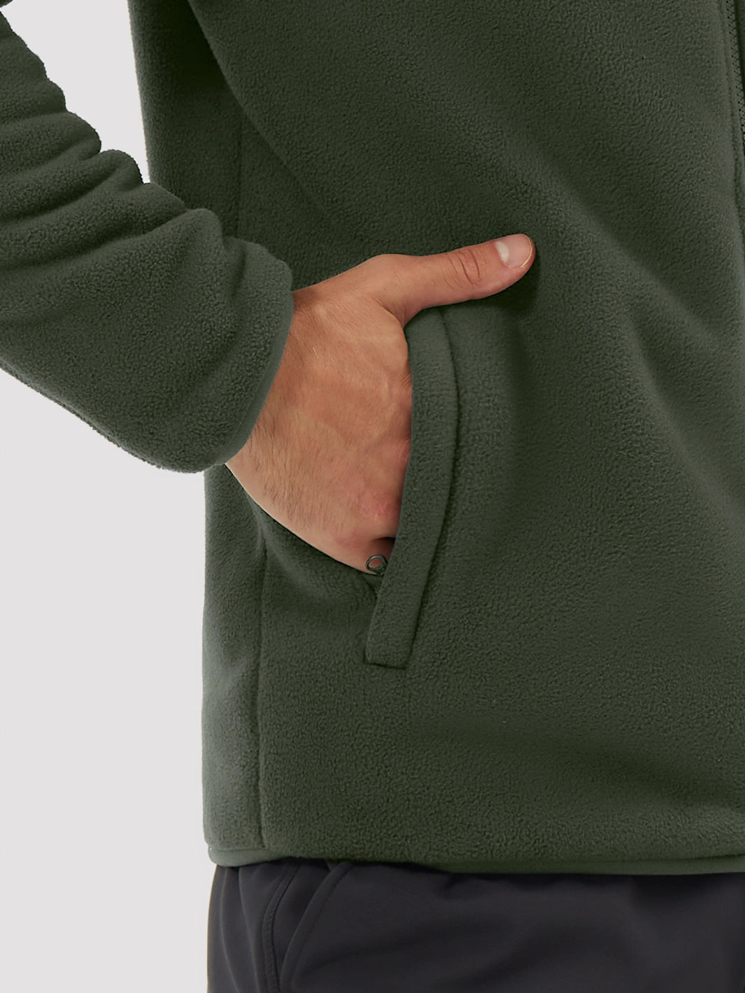 Men's Sherpa-Lined Polar Fleece Full-Zip Winter Jacket
