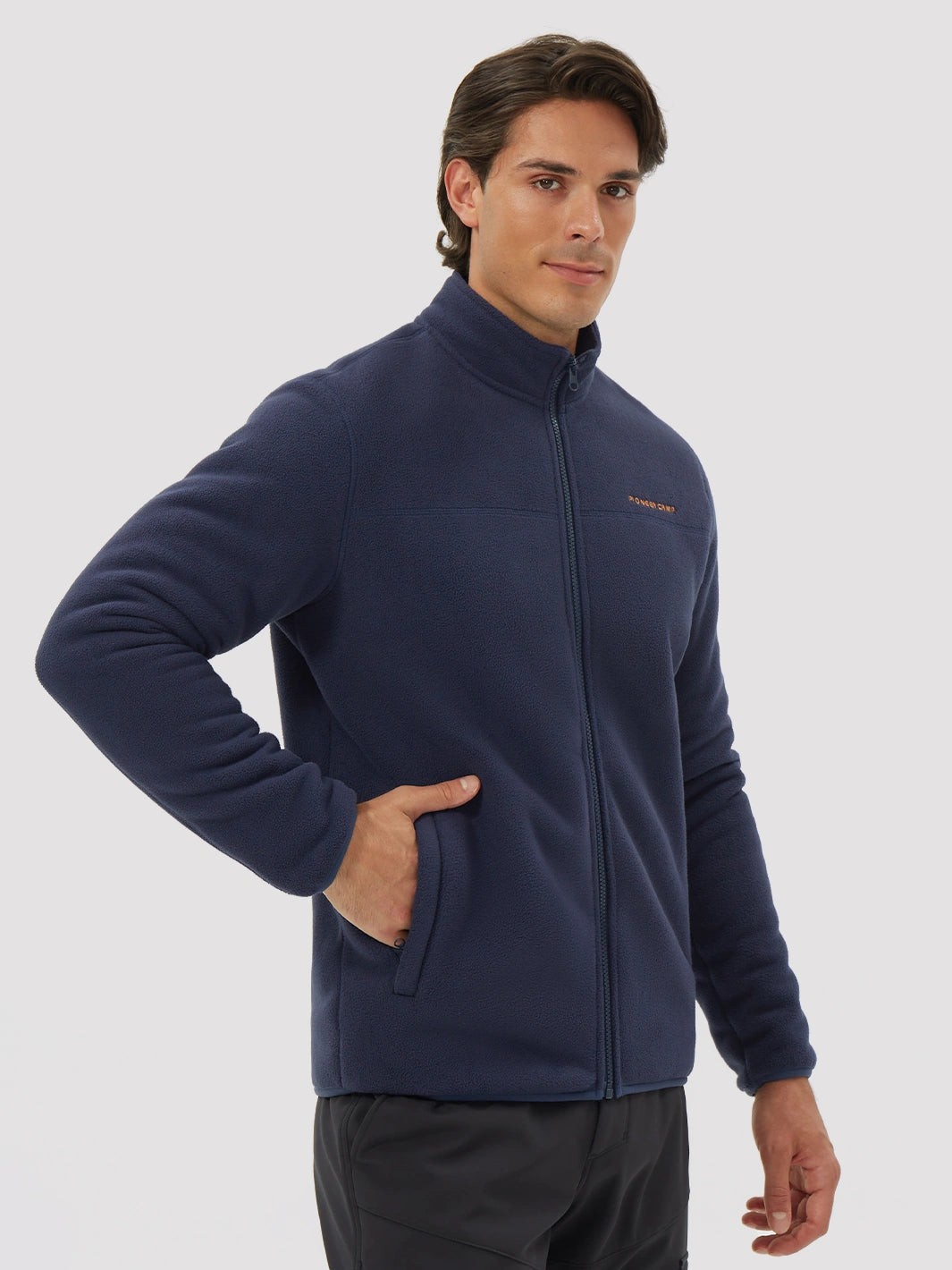 Men's Sherpa-Lined Polar Fleece Full-Zip Winter Jacket