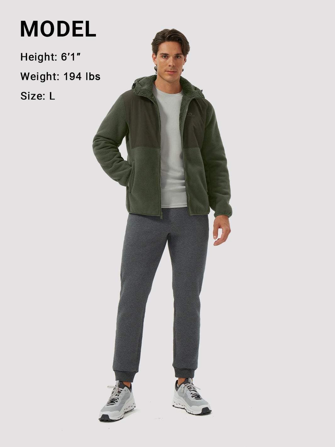 Men's Anti-Pilling Sherpa-Lined Full-Zip Hoodie
