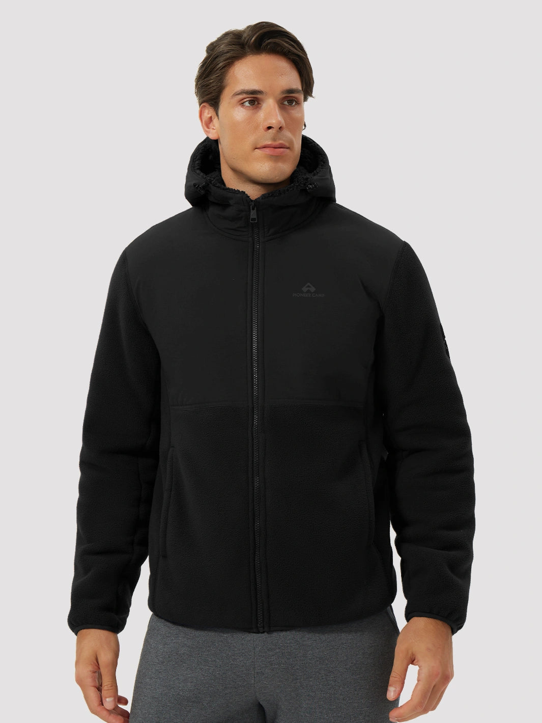 Men's Anti-Pilling Sherpa-Lined Full-Zip Hoodie