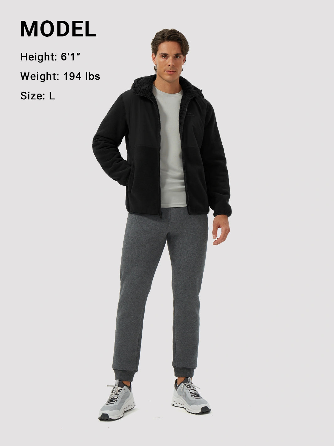 Men's Anti-Pilling Sherpa-Lined Full-Zip Hoodie