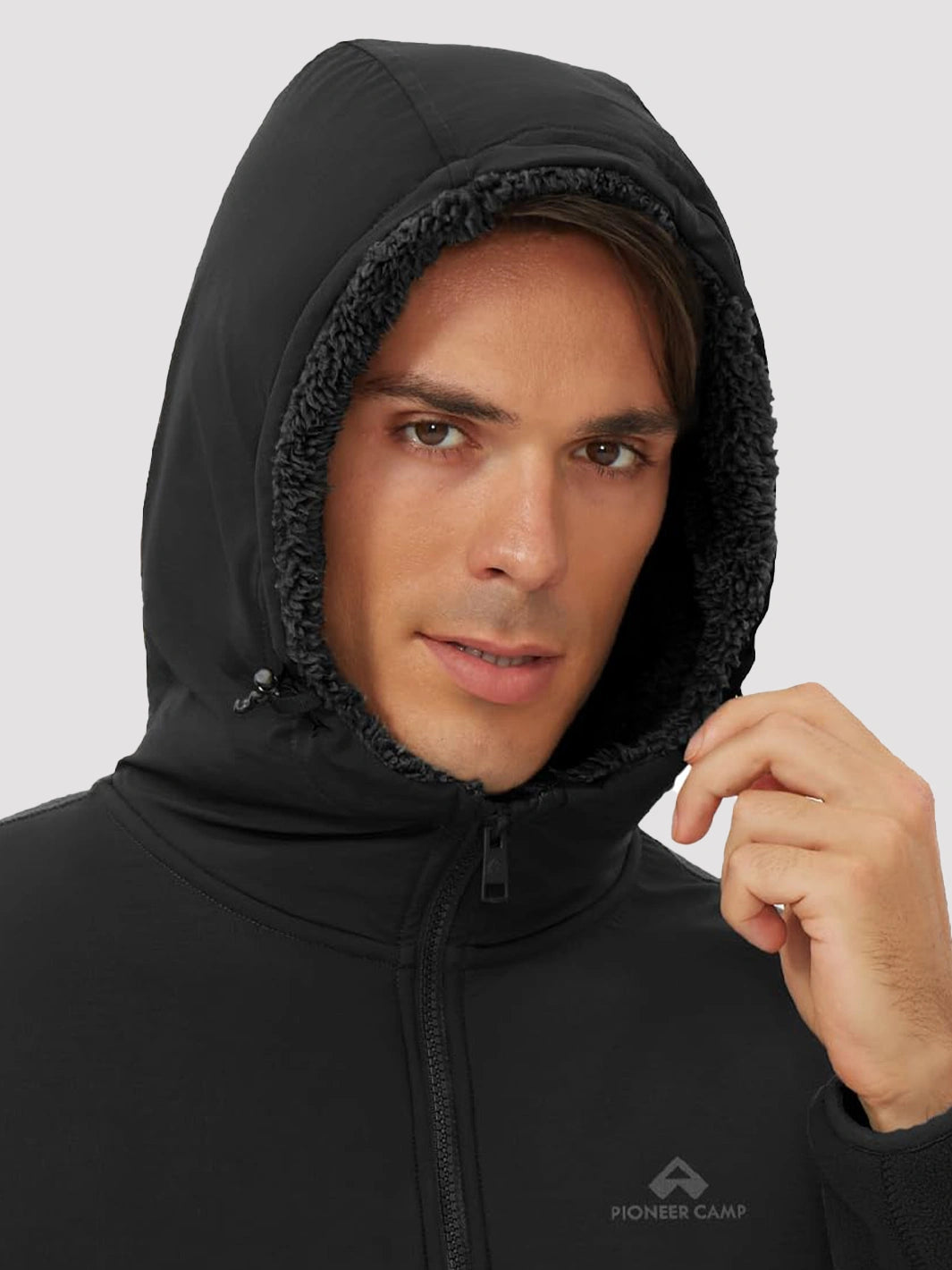 Men's Anti-Pilling Sherpa-Lined Full-Zip Hoodie