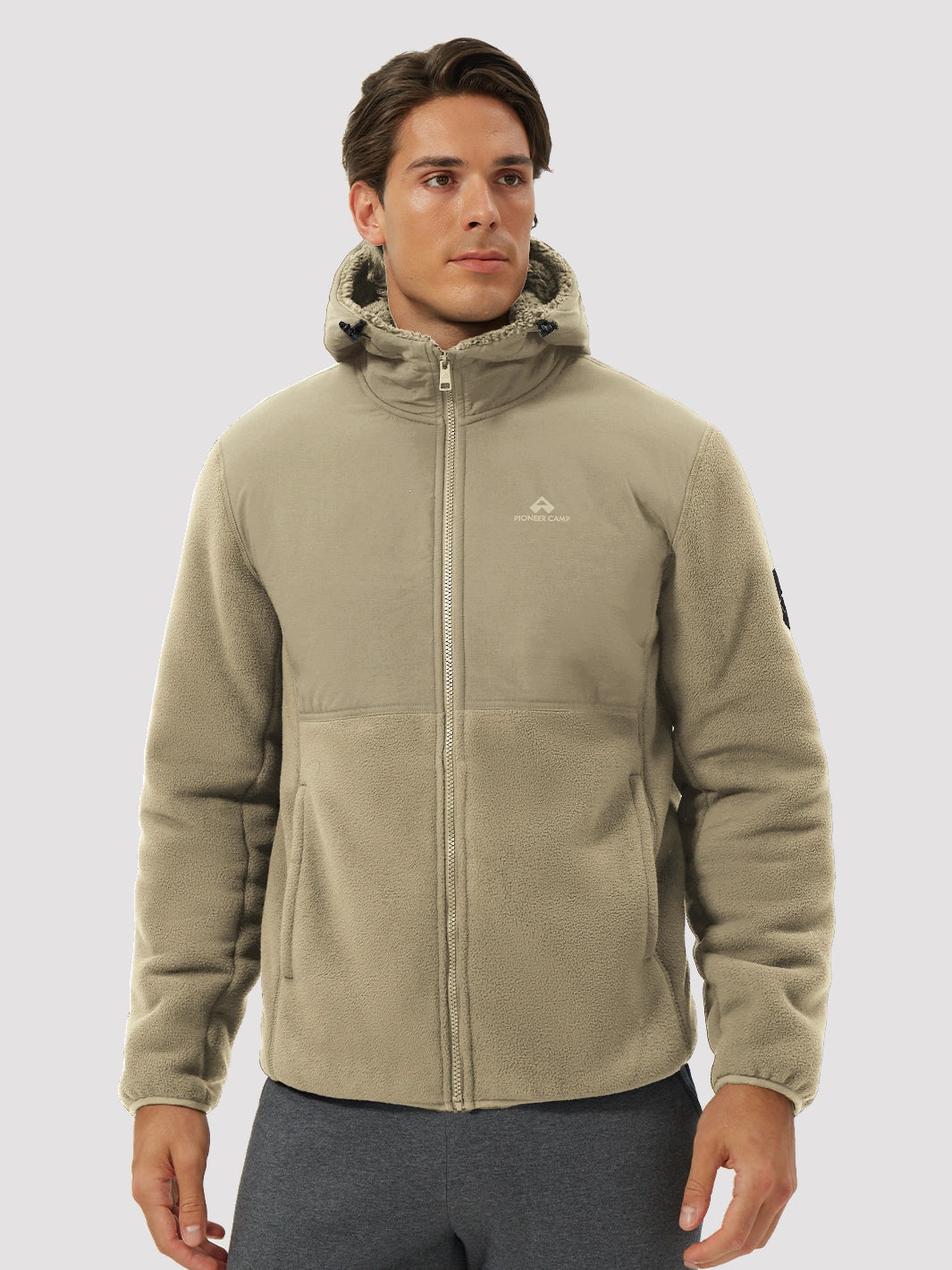 Men's Anti-Pilling Sherpa-Lined Full-Zip Hoodie