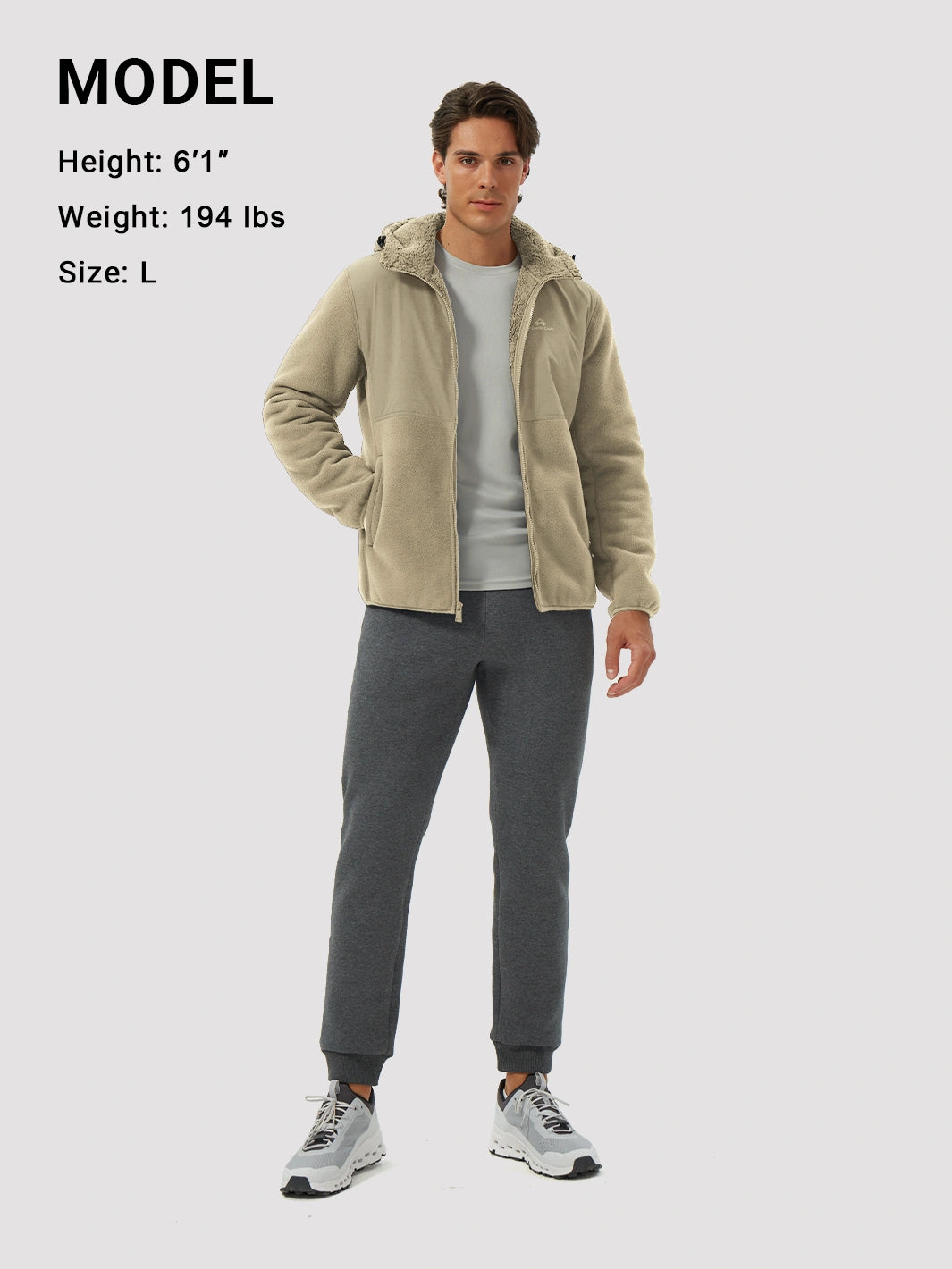 Men's Anti-Pilling Sherpa-Lined Full-Zip Hoodie