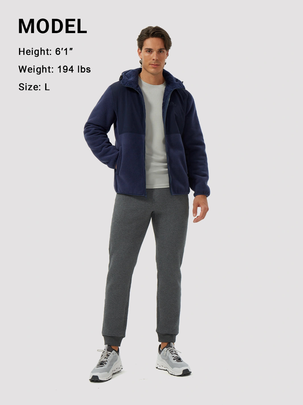 Men's Anti-Pilling Sherpa-Lined Full-Zip Hoodie